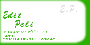 edit peli business card